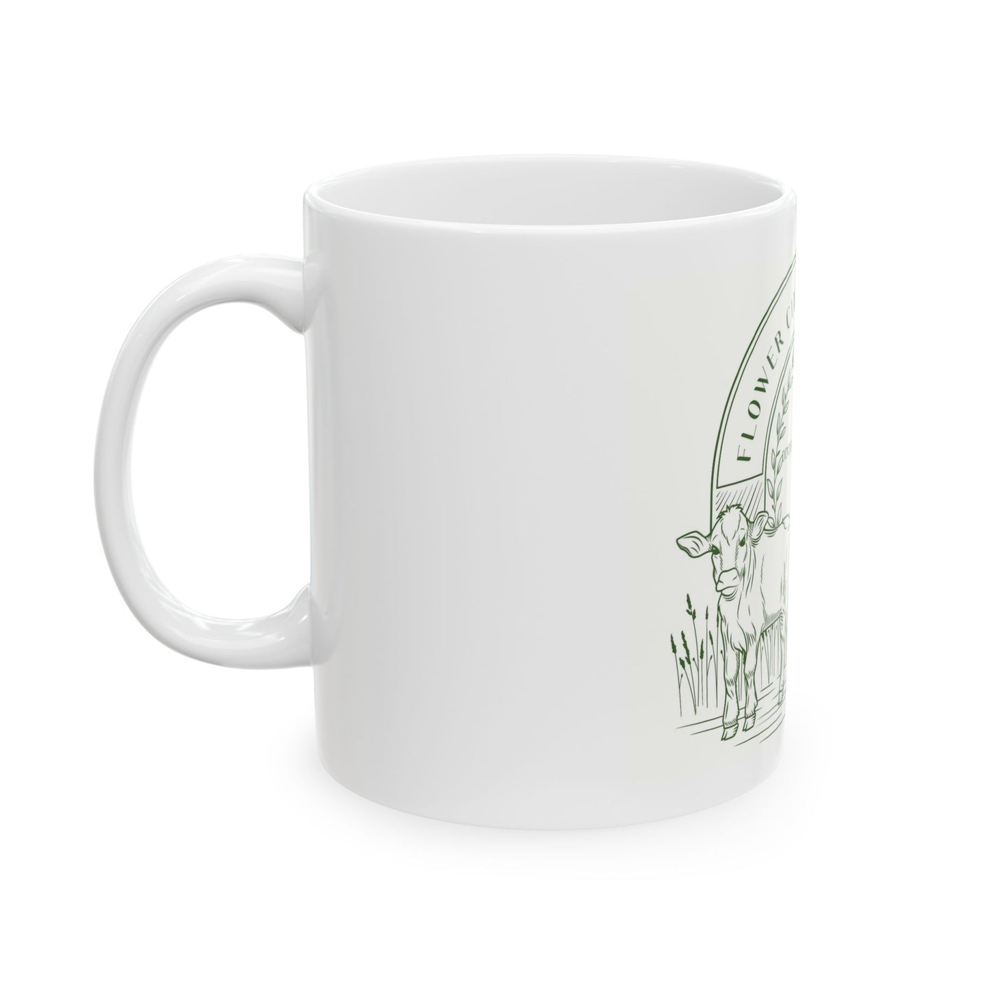 Flower City Divergence Ceramic Mug, Cow Lover Gift, Farmhouse Decor, Coffee Mug, Farmhouse Kitchen Accessories, Unique Gift Idea