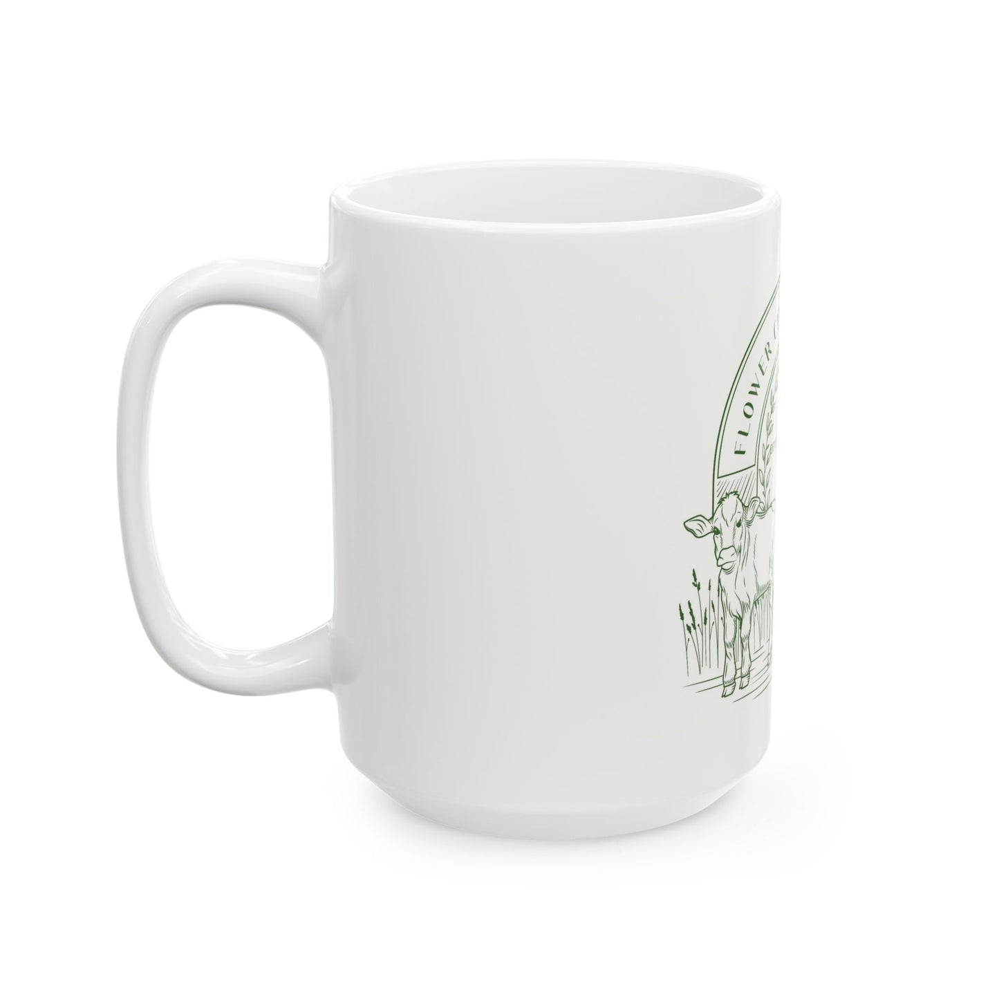 Flower City Divergence Ceramic Mug, Cow Lover Gift, Farmhouse Decor, Coffee Mug, Farmhouse Kitchen Accessories, Unique Gift Idea